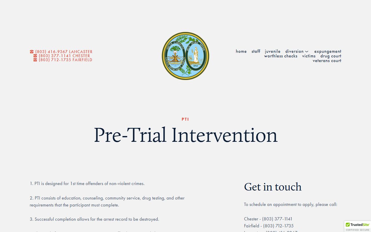 Chester County criminal court records Sixth Circuit Pretrial Intervention