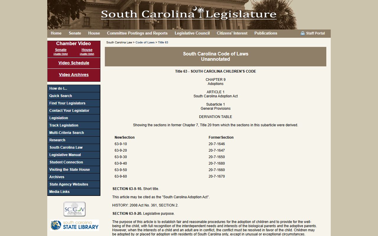 Chester County Circuit Court adoption confidentiality statute