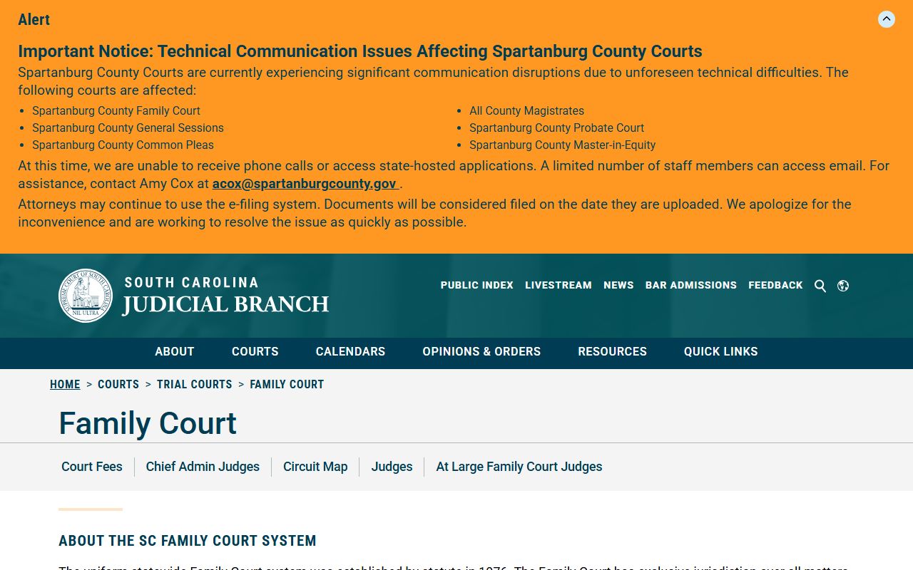 Chester County Circuit Court Family Court overview