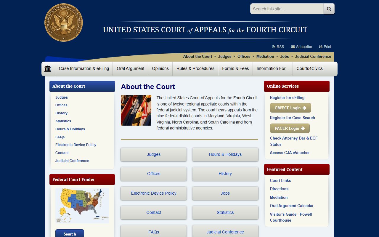 Chester County Court records Fourth Circuit Court of Appeals