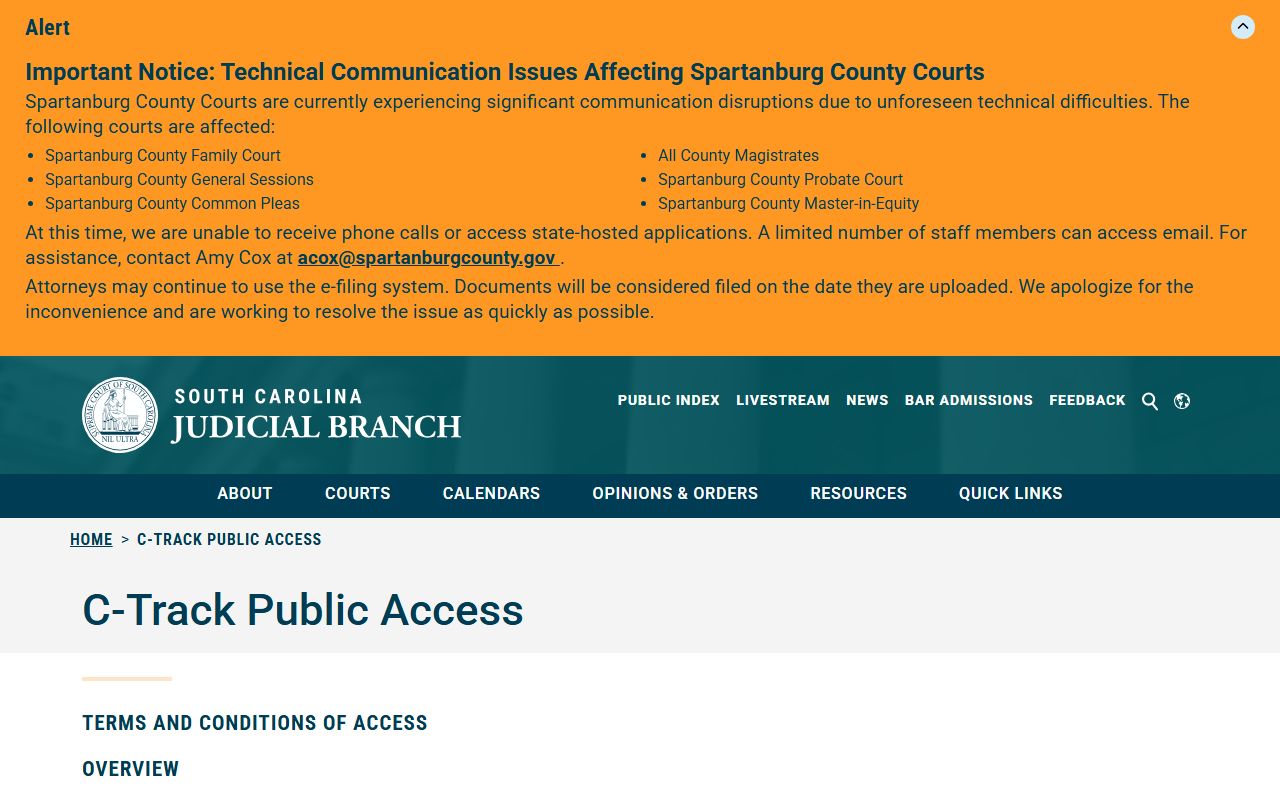 Chester County Court records appellate C-Track access