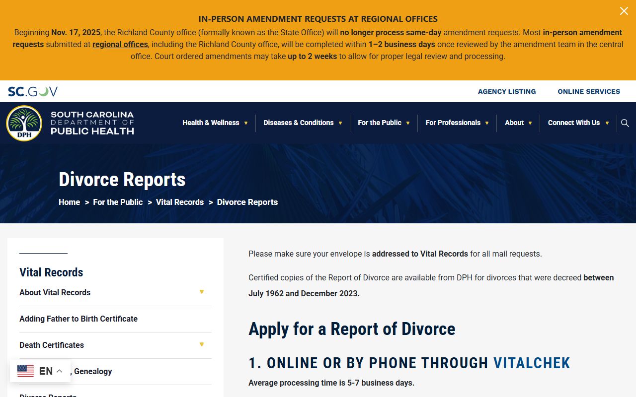 Chester County marriage and divorce records DPH divorce reports